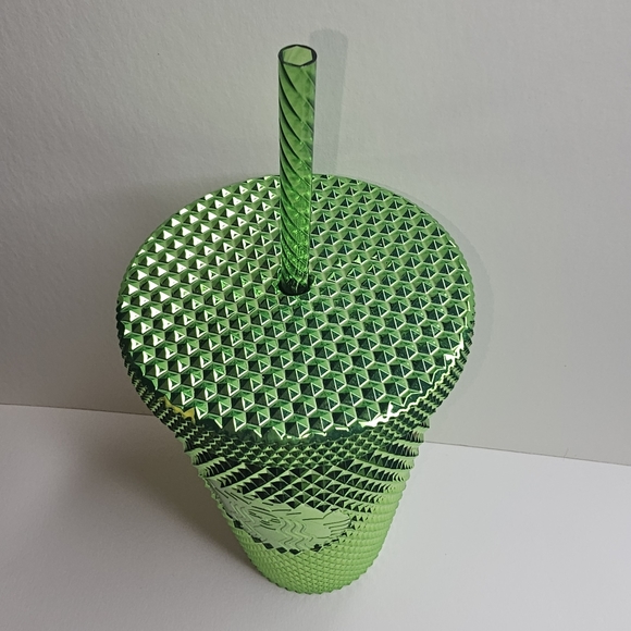 Starbucks Dining Starbucks 2023 Green Chrome Studded Tumbler/ Dolly Parton Pink - Picture 10 of 11